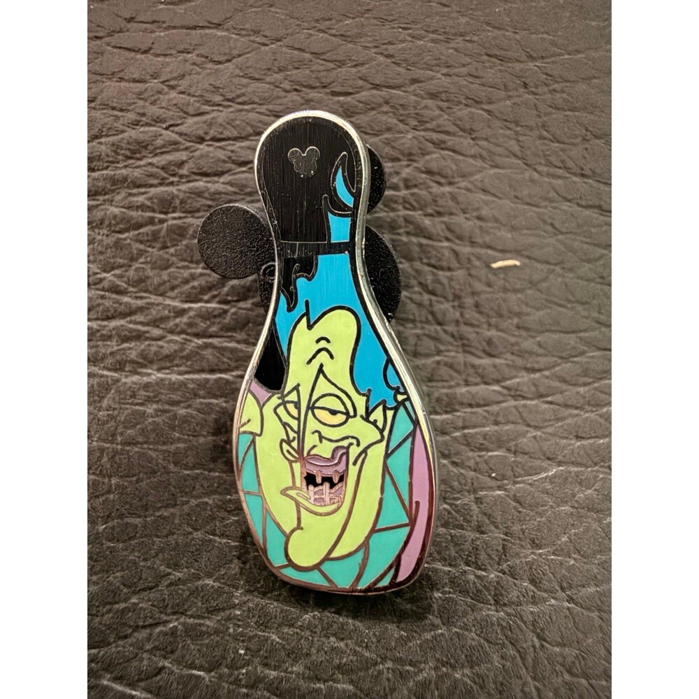 Disney Hidden Mickey Villains Bowling Pin Trading Pin featuring Hades.